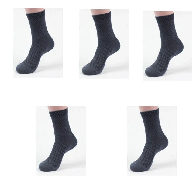 Men's bamboo fiber business socks in various colors for comfort and style