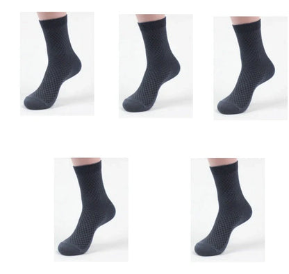 Men's bamboo fiber business socks in various colors for comfort and style