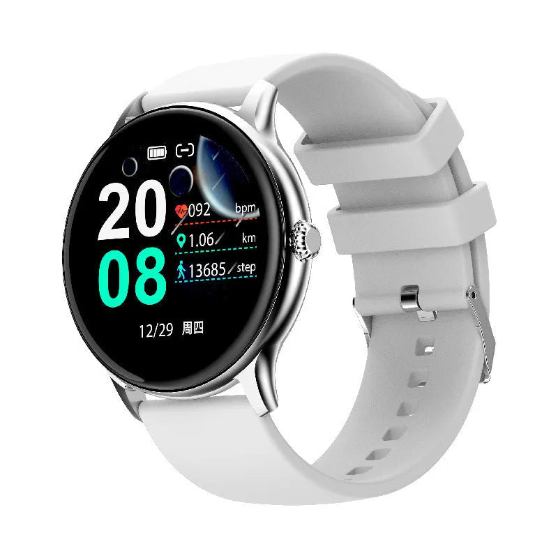 Blood Pressure Health Smart Bluetooth Sports Watch with 1.28-inch screen and silicone wristband