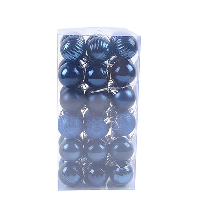 36 Christmas decoration balls in 16 colours with 4cm diameter spherical design