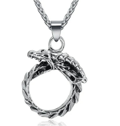 Stainless steel Norse rune necklaces with various Viking symbols and designs