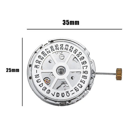 Silver 8215 automatic watch movement replacement with 25mm diameter stainless steel construction