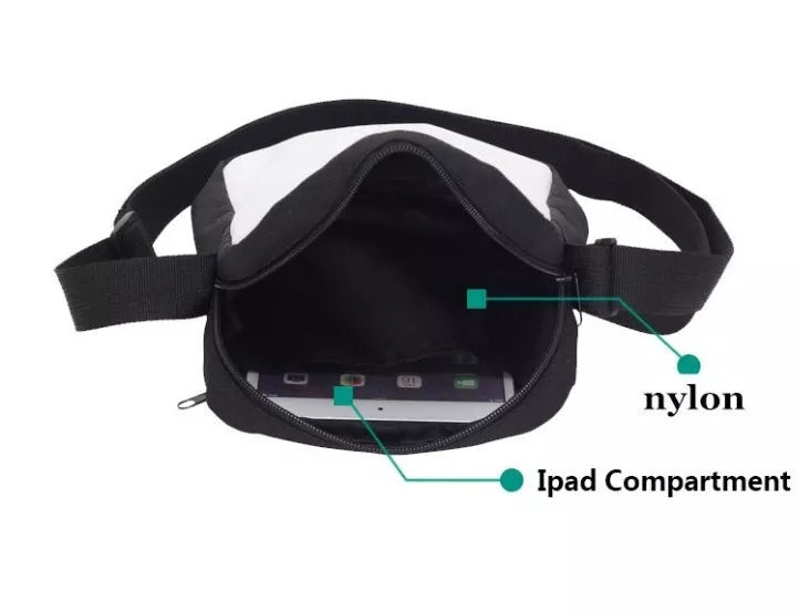 Marshmello black nylon computer backpack with spacious interior for 15.6-inch laptops