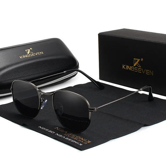 Men's retro round sunglasses with UV400 protection in multiple colour options including black, blue, green, gun grey, silver, and gold