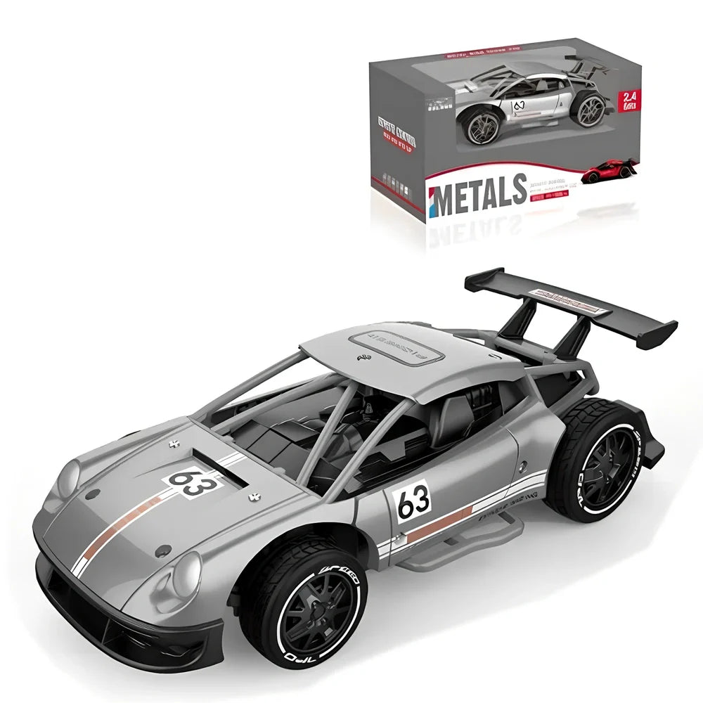 2.4G 4-channel RC drifting car with handle remote control on racing track