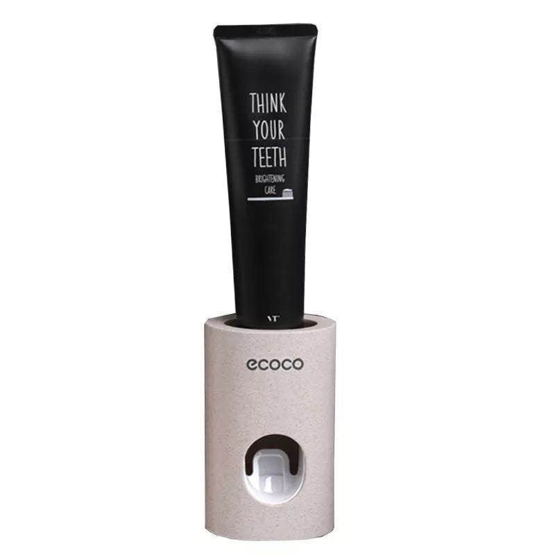 EcoCo Single Toothpaste Dispenser 2-Pack in modern design, compact size 15-18cm