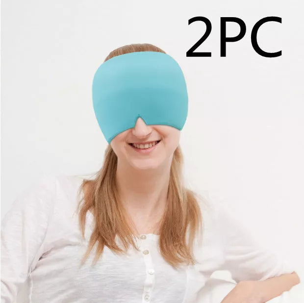 Gel Headband for headache relief in black, pink, sky blue, gray, and purple