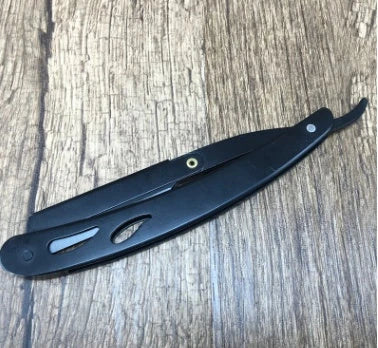 Premium stainless steel straight razor with sharp blades for a smooth, comfortable shave