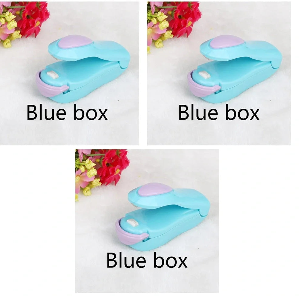Mini hand pressure heat sealing machine measuring 10cm with magnetic base for plastic bag food preservation