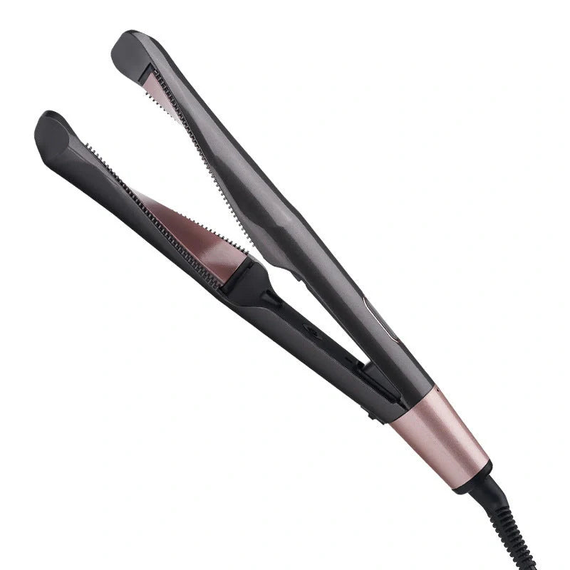2-in-1 Professional Hair Straightener and Crimper with adjustable temperature and LCD screen