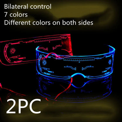 Vibrant LED party glasses with customizable color-changing effects, perfect for festivals, concerts, and celebrations