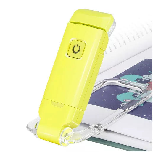 Adjustable LED USB rechargeable book light with flexible holder for nighttime reading