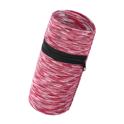 Sports arm bag with adjustable strap showing multiple colour options including striped patterns