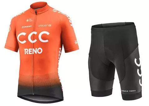 CCC Reno Sportswear Men's Shorts Bib Set with full-length zipper and elastic waist