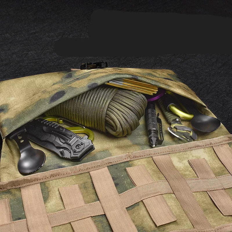 Koala Camping Tableware Storage Bag in Khaki, Black, or Green with lock buckle and double strap