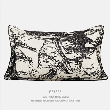 Golden horse pattern jacquard cushion in square and waist sizes with three colour options