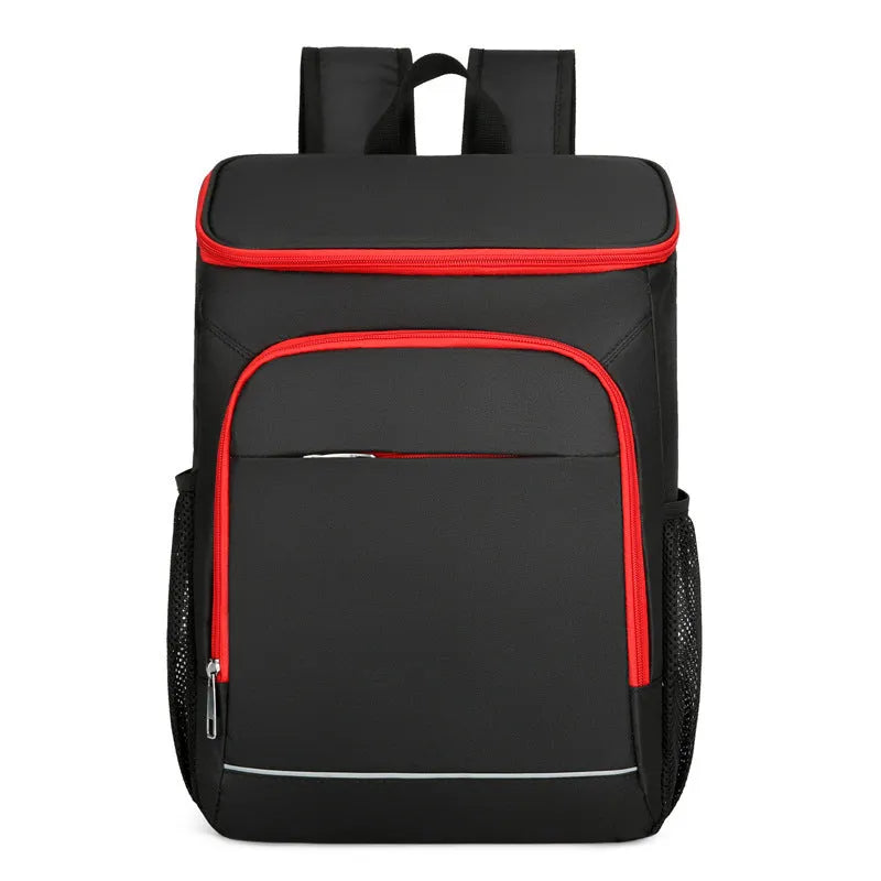 Outdoor thermal insulation backpack in oxford cloth with curved shoulder straps