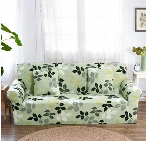 Stretchable polyester-spandex sofa cover with non-slip design in various colors
