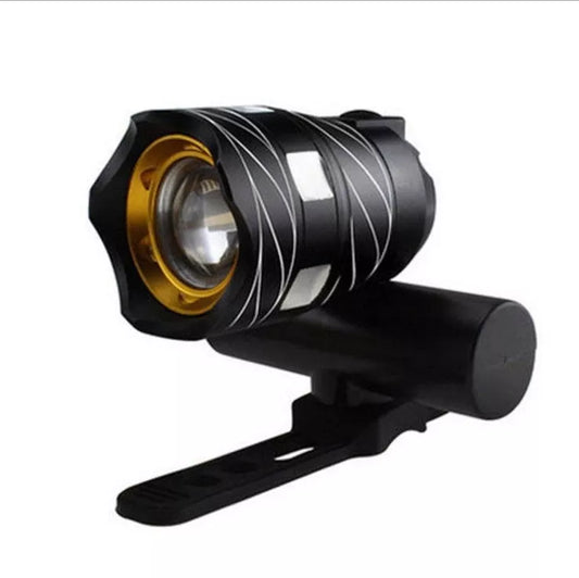 USB rechargeable bicycle headlight with optional taillights for night safety