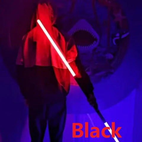 RGB metal lightsaber with extended 156cm length showing LED colours and metal hilt