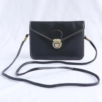 Retro soft brown crossbody messenger bag with a flap and lock closure