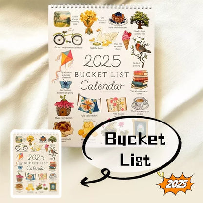 2025 Wish List Calendar with simple modern design for home and office