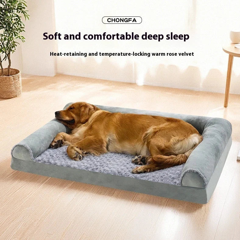 Light grey cloth dog kennel measuring 100cm × 60cm × 19cm for medium large breeds