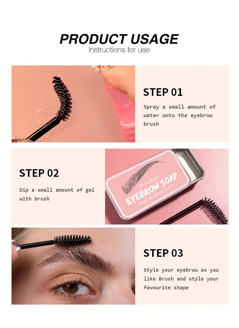 10g tube of eyebrow cream with included application brush for brow shaping and colour