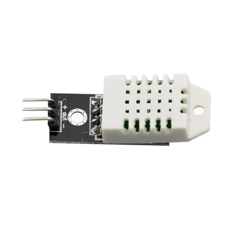 DHT22 digital temperature and humidity sensor module with AM2302 chip on PCB with pin connectors