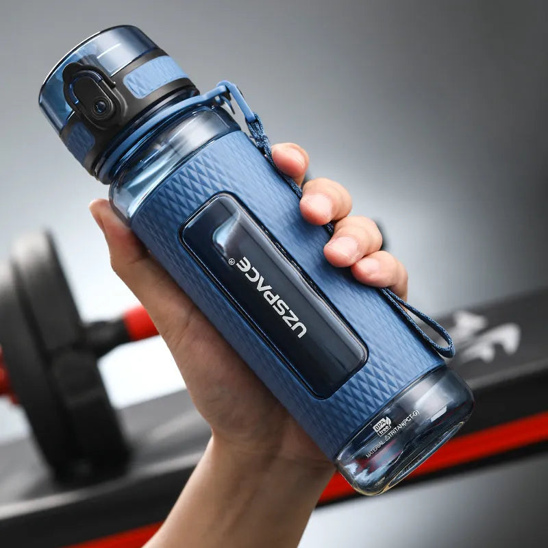 Sport water bottle in various colours with capacity markings showing different size options