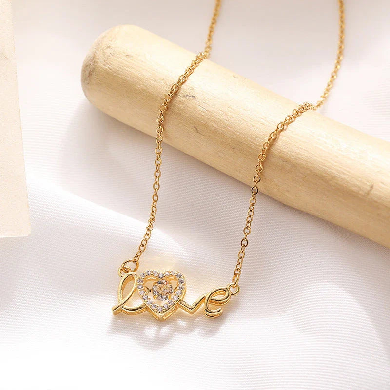 Elegant titanium steel necklace with a unique and fashionable design, perfect for Valentine's Day gift