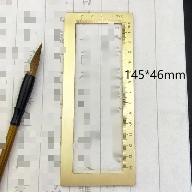 Solid brass calligraphy paperweight with carving craft finish, 3mm thickness