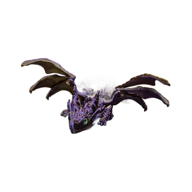 Red and gold 3D printed plastic dragon wings decoration for costumes.