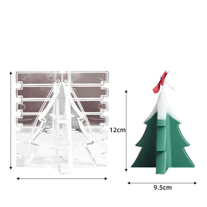 Christmas tree scented soy wax candle with lead-free cotton wick in cylindrical shape, multiple size options available