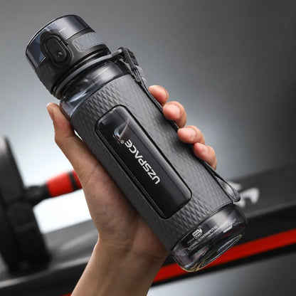 Sport water bottle in various colours with capacity markings showing different size options