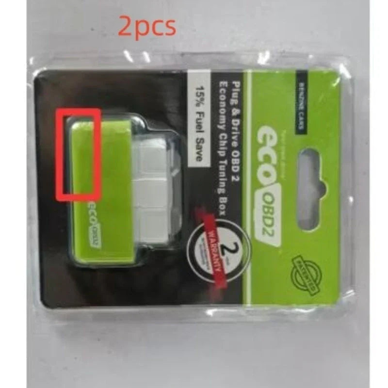 A fuel-efficient gasoline car enhancement device, the EcoOBD2 Chip Tuning Box, which can be plugged into the OBD2 port to improve fuel economy.