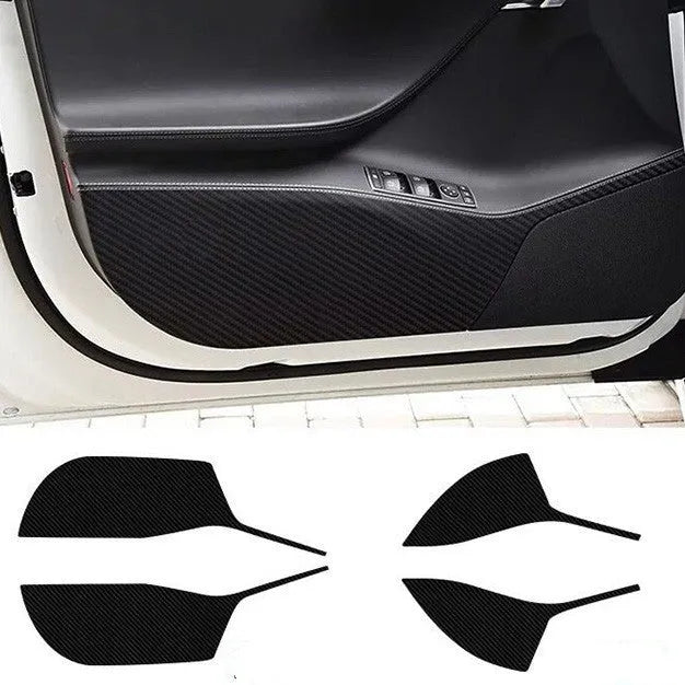 Carbon fibre anti-scratch protective film for Tesla Model S car doors in four-piece package