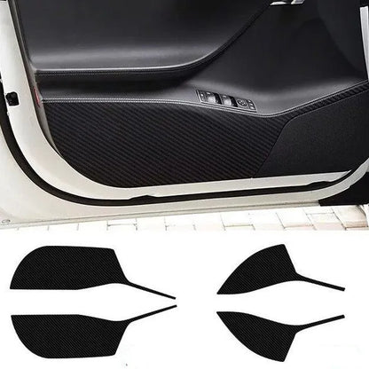 Carbon fibre anti-scratch protective film for Tesla Model S car doors in four-piece package