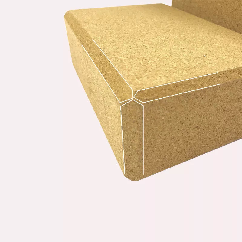 Natural cork yoga brick with high-density EVA material for stability and support