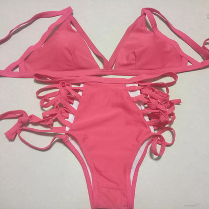 Adjustable strap bikini swimsuit in vibrant colors for a custom fit