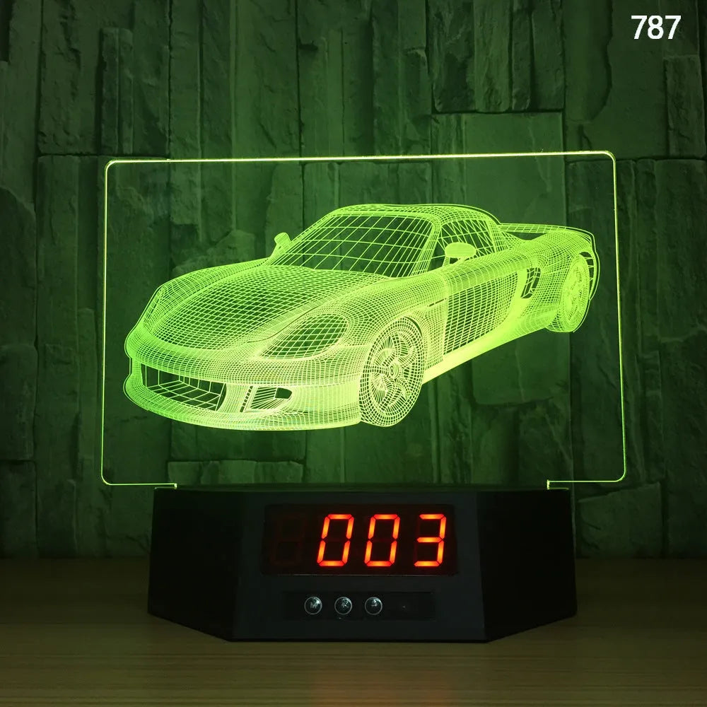 Glowing 3D dolphin LED night light on a table with remote control