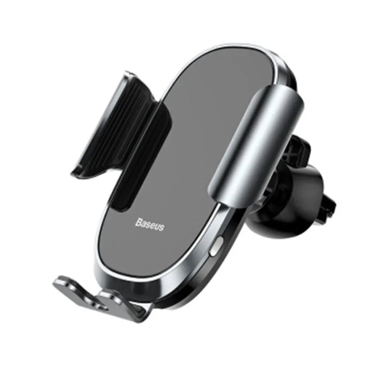 Car phone holder dashboard mount with adjustable swivel joint and universal smartphone compatibility, featuring 360-degree rotation and secure suction cup base for stable windscreen mounting in black, blue or silvery metallic finishes