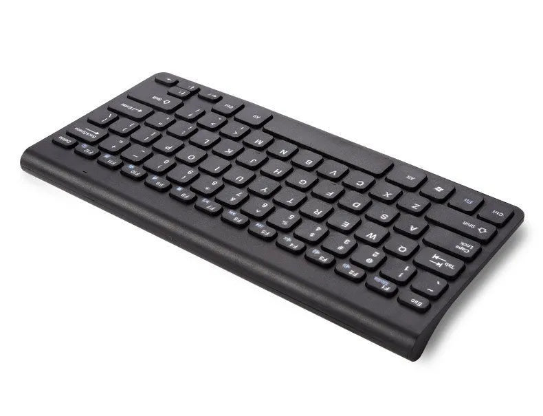 Black and white wireless keyboard and mouse set on a desk with 4G dongle