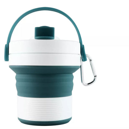 Portable silicone folding coffee cup in various colors, 450 ML capacity