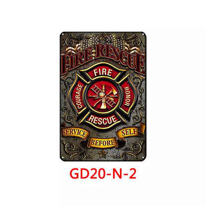 Retro tin painting wall hanging with American retro design, 30x20cm