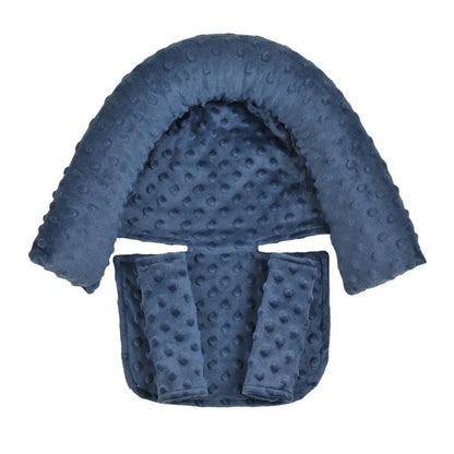 Baby car safety head support pillow and seat belt covers in various colors
