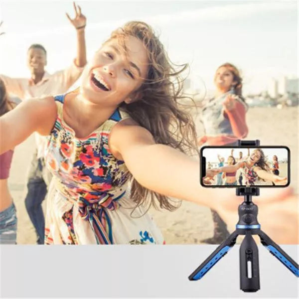 Black desktop tripod for iPhone photography and videography