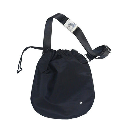 Stylish nylon drawstring waist bag in various colors for hands-free convenience and fashionable everyday carry