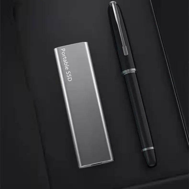 Cross-border hot mobile SSD expansion hard disk with ultra-thin metal shell showing multiple interface colour options