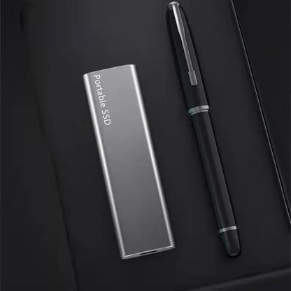 Cross-border hot mobile SSD expansion hard disk with ultra-thin metal shell showing multiple interface colour options